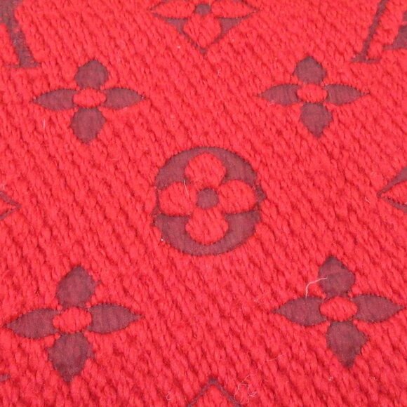 LOUIS VUITTON Eschar Progo Mania Ruby - Scarf 94 Wool 6 Silk 405-071925 - Picture 3 of 7